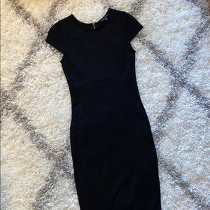 Black bodycon midi dress